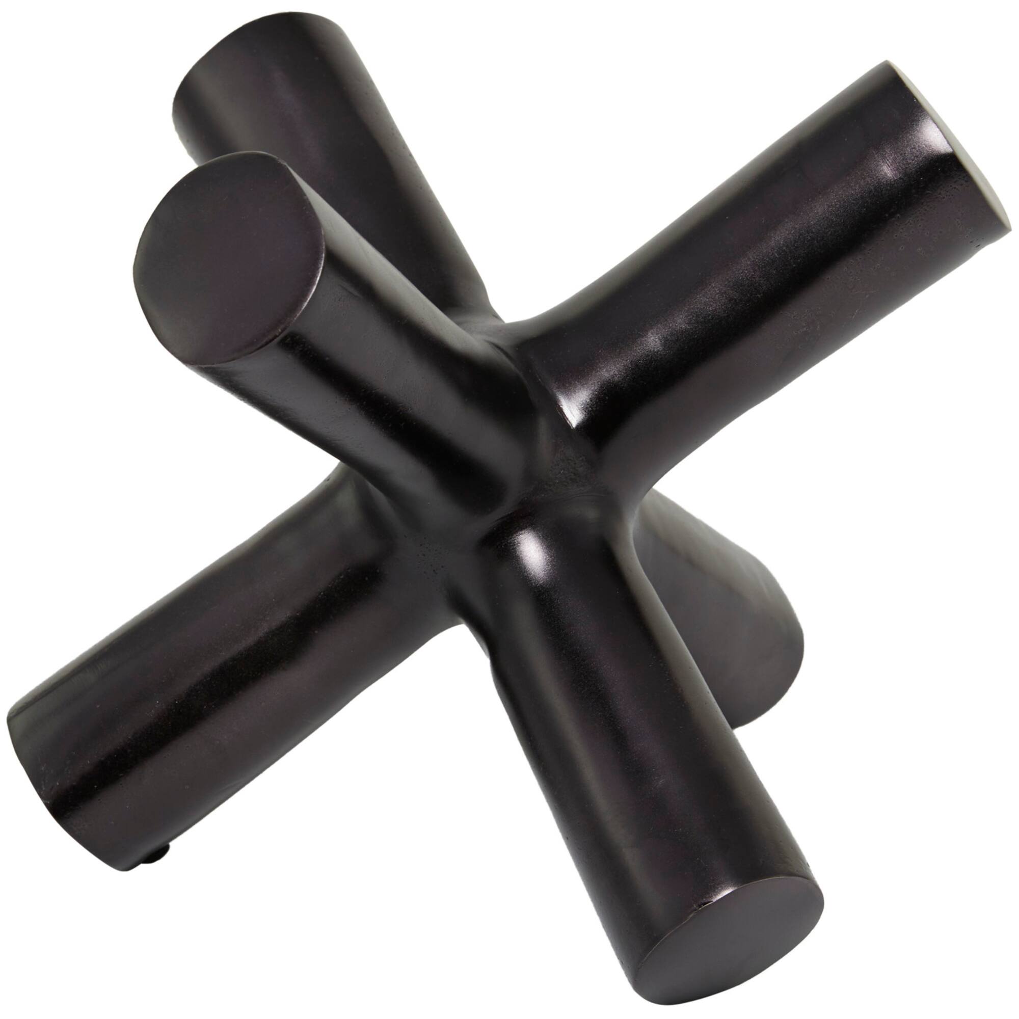Black Aluminum Jack Abstract Tabletop Sculpture